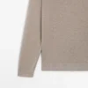 Strickpullover aus Leinen mit Polokragen