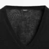 Strickpullover aus Leinen mit V-Ausschnitt