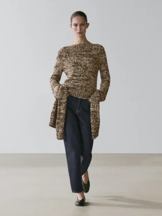 Strickpullover aus Mouline-Baumwollmischung Strickpullover aus Mouline-Baumwollmischung