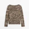 Strickpullover aus Mouline-Baumwollmischung