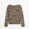 Strickpullover aus Mouline-Baumwollmischung