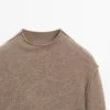 Strickpullover aus Wollmischung mit Rollkragen