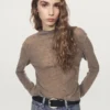 Strickpullover aus Wollmischung mit Rollkragen