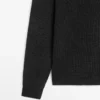 Strickpullover mit Stehkragen und Reißverschluss
