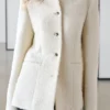 Strukturierte Jacke aus Wollmischung mit Strassknöpfen Strukturierte Jacke aus Wollmischung mit Strassknöpfen
