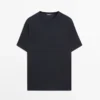 T-Shirt aus Wollmischgewebe T-Shirt aus Wollmischgewebe