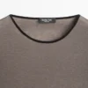 T-Shirt aus Wollmischung mit Kontrastdetail T-Shirt aus Wollmischung mit Kontrastdetail