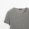 T-Shirt aus Wollmischung mit Spitzendetail T-Shirt aus Wollmischung mit Spitzendetail