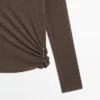 T-Shirt mit Trichterkragen