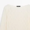 T-Shirt mit U-Boot-Ausschnitt und Spitzendetail