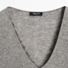 T-Shirt mit V-Ausschnitt und Spitzendetail