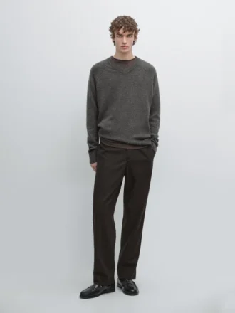 Total-Look-Hose aus Wollmischung
