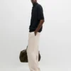 Total Look-Leinenhose mit Taillendetail Total Look-Leinenhose mit Taillendetail