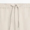 Total Look-Leinenhose mit Taillendetail Total Look-Leinenhose mit Taillendetail