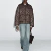 Wasserabweisende Daunenjacke mit Cord-Details Wasserabweisende Daunenjacke mit Cord-Details