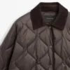 Wasserabweisende Daunenjacke mit Cord-Details Wasserabweisende Daunenjacke mit Cord-Details