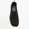 Weiche Leder-Loafer mit gerafftem Detail Weiche Leder-Loafer mit gerafftem Detail