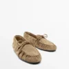 Weiche Leder-Loafer mit gerafftem Detail Weiche Leder-Loafer mit gerafftem Detail