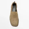 Weiche Leder-Loafer mit gerafftem Detail