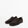 Weiche Leder-Loafer mit gerafftem Detail Weiche Leder-Loafer mit gerafftem Detail