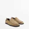 Weiche Leder-Loafer mit gerafftem Detail