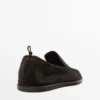 Weiche Leder-Loafer mit gerafftem Detail Weiche Leder-Loafer mit gerafftem Detail