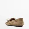 Weiche Leder-Loafer mit gerafftem Detail Weiche Leder-Loafer mit gerafftem Detail