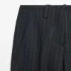 Weit geschnittene Leinen-Hose mit Nadelstreifen
