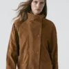 Wildlederjacke mit Knöpfen Wildlederjacke mit Knöpfen