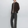 Wildlederjacke mit Taschen Wildlederjacke mit Taschen