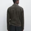 Wildlederjacke mit Taschen