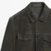 Wildlederjacke mit Taschen