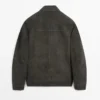 Wildlederjacke mit Taschen