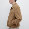 Wildlederjacke mit Taschendetails Wildlederjacke mit Taschendetails