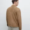 Wildlederjacke mit Taschendetails Wildlederjacke mit Taschendetails