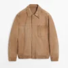 Wildlederjacke mit Taschendetails Wildlederjacke mit Taschendetails