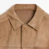 Wildlederjacke mit Taschendetails Wildlederjacke mit Taschendetails