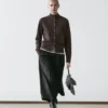 Woll-Cardigan mit hohem Kragen