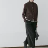Woll-Cardigan mit hohem Kragen