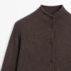 Woll-Cardigan mit hohem Kragen