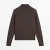 Woll-Cardigan mit hohem Kragen