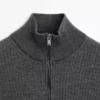 Woll-Cardigan mit Reißverschluss
