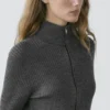Woll-Cardigan mit Reißverschluss