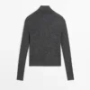 Woll-Cardigan mit Reißverschluss