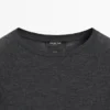 Woll-T-Shirt mit Raglanärmeln