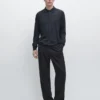 Wollpullover mit Polokragen