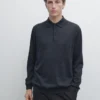 Wollpullover mit Polokragen